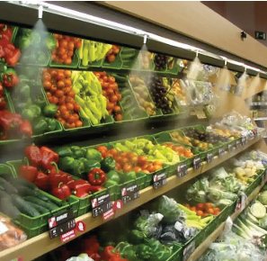 Brumisation pour humidification et maîtrise du climat en agroalimentaire